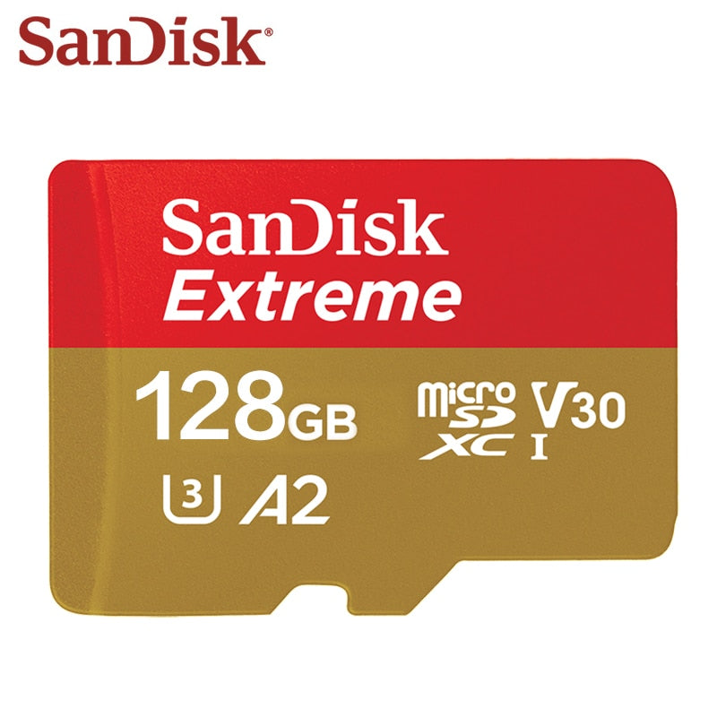 Sandisk Original Memory Card Extreme Micro SD Card A2 A1 V30 U3 Flash Card  64GB 32GB TF Card 128GB Memory Microsd For Free Ship