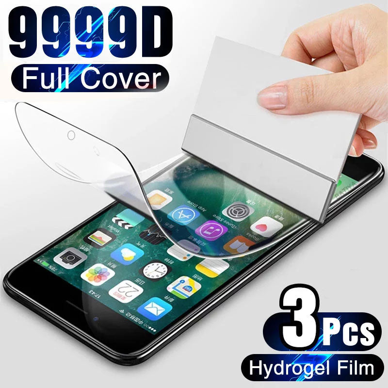 Screen Protector For iPhone 7 8 Plus 6 6s SE 2 Full Cover Hydrogel Film Soft Protective Film On iPhone 11 X XR XS Max 12 Pro Max