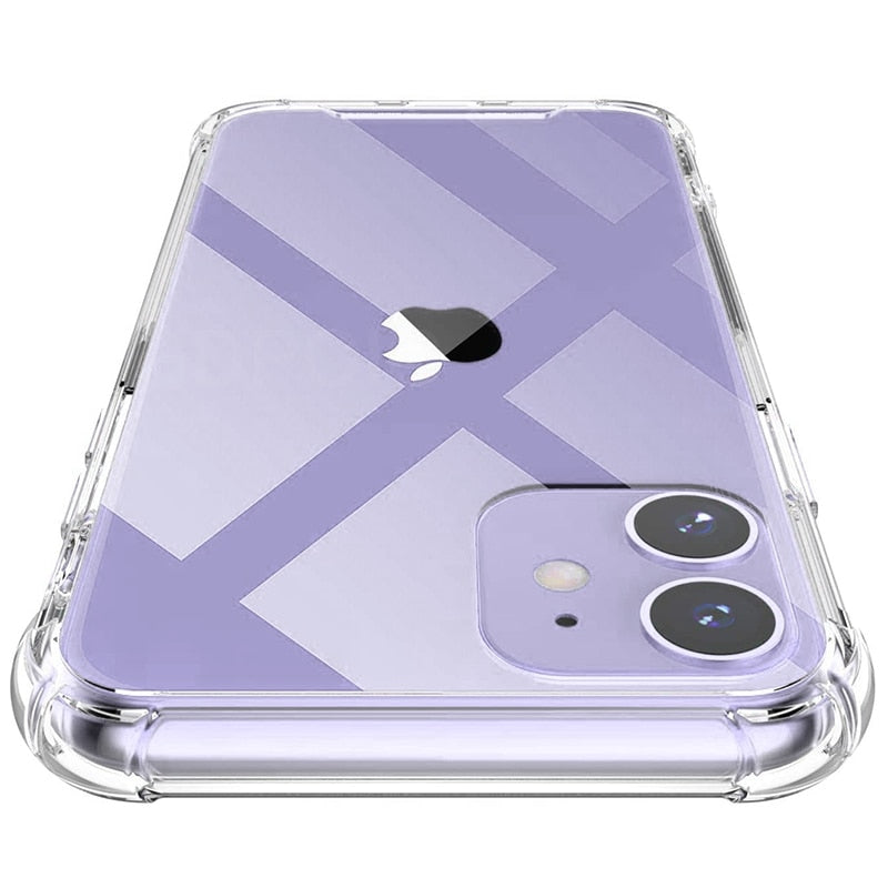 Shockproof Phone Cases For iPhone 11 Pro X Xs Max 12 Transparent Silicone Case For iPhone 7 8 6 Plus SE 2020 XR Case Back Cover