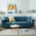 Simple Solid Color Home Sofa Cover Stretch Elastic Velvet Warm Couch Cover for Living Room Soft Cozy Velvet Slipcover