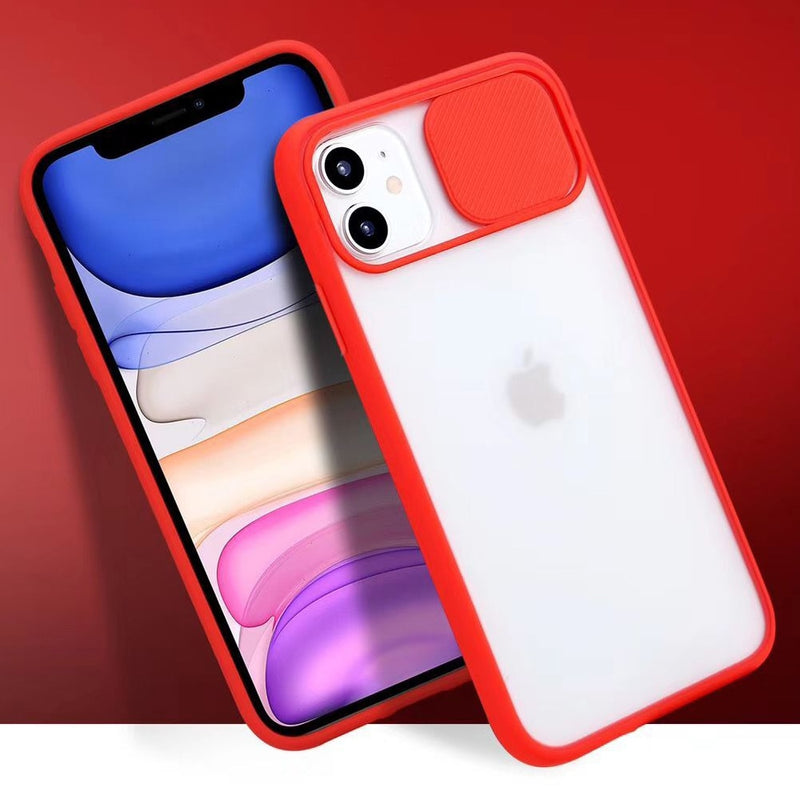 Slide Camera Lens Protection Phone Cases For iPhone 12 Mini 11 Pro XS Max XR X 6 6S 7 8 Plus SE 2020 Matte PC Cover Case Fundas