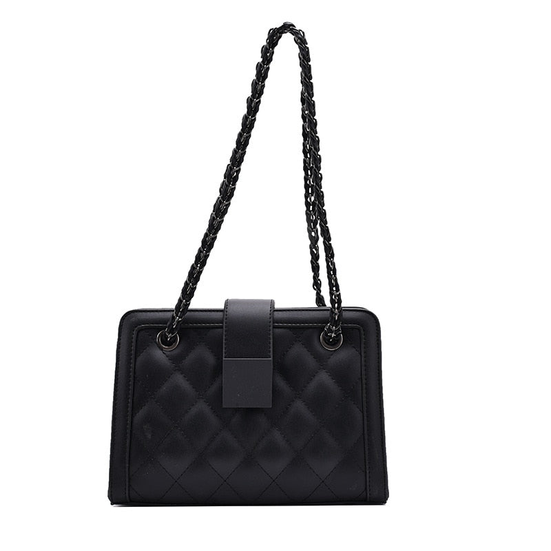 Small Black Pu Leather Crossbody Shoulder Bags for Women 2021 Branded Chain Designer Female Handbags Tote Women's Trend Hand Bag