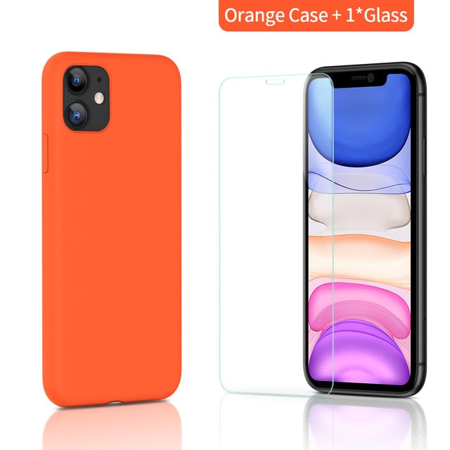 SmartDevil Phone Case For iPhone 12 Pro Max 11 7 8 Plus XR X XS SE2020 Solid Color Silicone Couples Cute Candy Color Soft Simple