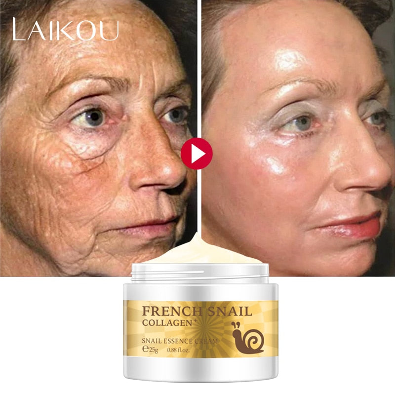 Snail Face Cream Collagen Anti-Wrinkle Anti-Aging Whitening Hyaluronic Acid Moisturizing Lifting Firming Nourishing Skin Care