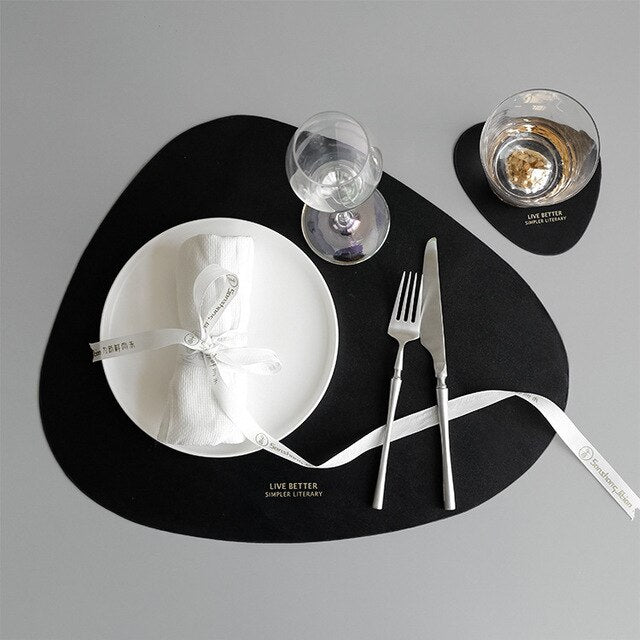 Soffe High Quality Table Mat Waterproof Anti-fouling Heat Resistan Leather Tableware Mat Suitable For Glass Table Marble Table