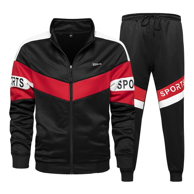 Spring Men's Tracksuit 2 Pieces Set Hoodies+Pants Sport Suits Men Sweatshirt Zipper Hoodies Men's Clothing Sets 2021 Sportswear