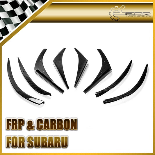 Car Styling For Subaru 2009 Impreza 10 GR VRS Style Carbon Fiber Front Bumper Canard(4pcs canard with 4pcs fitting)