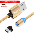TOPK AM23 LED Magnetic USB Cable For iPhone 6 7 8 Plus 5s SE iPad Air Magnet Charger Cable USB Type C & Micro USB Cable