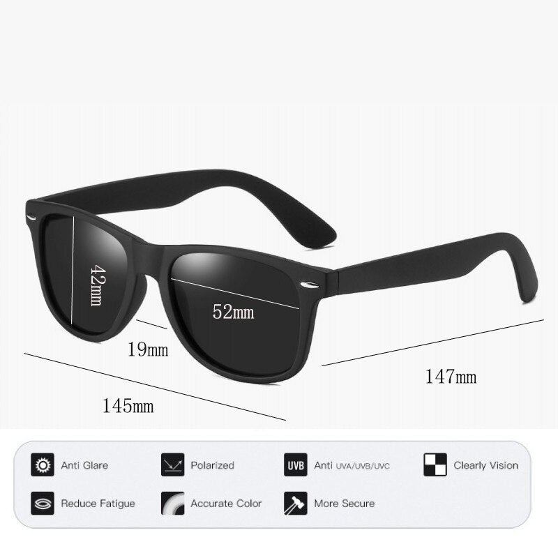 TR90 Polarized Sunglasses Men Women Driving Sun Glasses Square Style Rays 2020 New Brand Designer Goggle UV400 Gafas De Sol