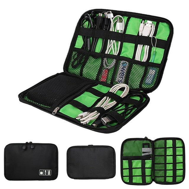 TUUTH Travel Cable Storage Multi-Function Digital Storage Bag Gadget Organizer  Digital  Pouch Ipad Earphone Charge Double Layer