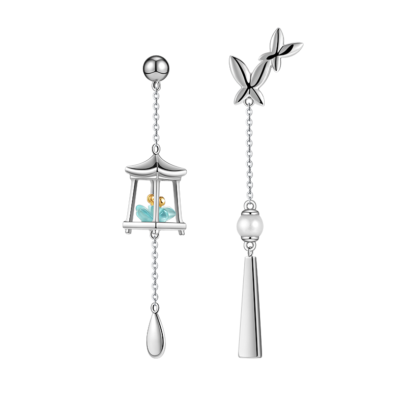 Thaya 925 Sterling Silver Needles Tassels Green Lantern Earrings Eardrop Exquisite Earrings Dangle For Women Luxury Fine Jewelry