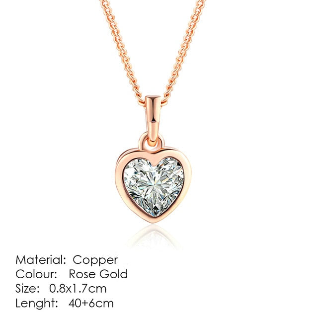 Top Quality Fashion Crown Pendant Necklace for Women Retro Vintage Classic Rose Gold Color Cubic Zircon Stone Jewelry N390