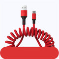 URVNS 5A USB Fast Charging Cable 1.5m Spring Data Cable Lightning Type C Micro Charger For Samsung Xiaomi Huawei iPhone