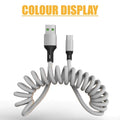 URVNS 5A USB Fast Charging Cable 1.5m Spring Data Cable Lightning Type C Micro Charger For Samsung Xiaomi Huawei iPhone
