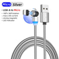USLION LED 540 Magnetic USB Cable Fast Charging Type C Cable Magnet Charger Wire Micro USB C Cable For iPhone 11 8 XS Max Xiaomi
