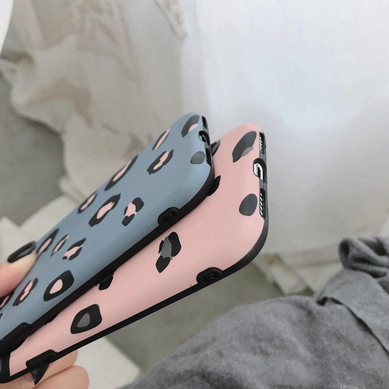 USLION Leopard Print Phone Case For iPhone 12 11 X XR XS Max Soft Back Cover Shockproof Fashion Cover For iPhone 6 6S 7 8 7Plus