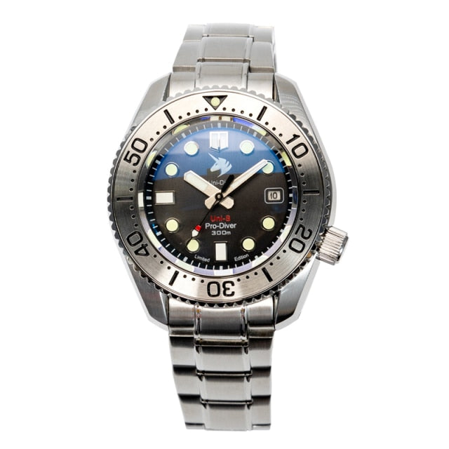 Uni-Dive 44mm Men's Diver Watches Automatic Mechanical Timepiece Sapphire Crystal Steel Bezel NH35 PT5000 Monoblock Diving 300M