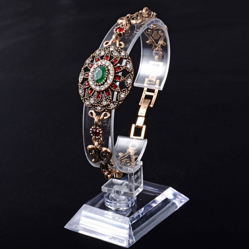 Unique 2019 Ethnic Bohemian Retro Gold Bracelet Femme Mosaic AAA Crystal Rhinestone Braslet African Bracelet Charms Accessories