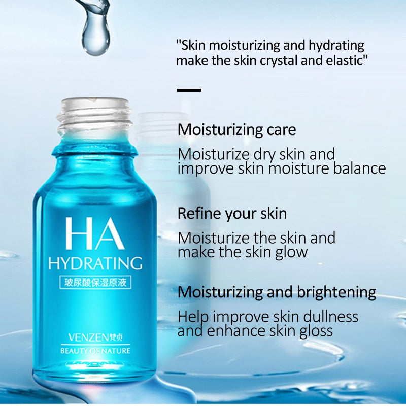 VENZEN Hyaluronic Acid Moisturizing Face Serum Remove Fine Lines Anti-Aging Anti-Wrinkle Firming Deep Skin Care15ml