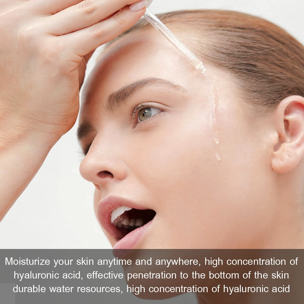 VIBRANT GLAMOUR Hyaluronic Acid Face Serum Anti-Aging Shrink Pore Whitening Moisturizing Essence Face Cream Dry Skin Care 15ml