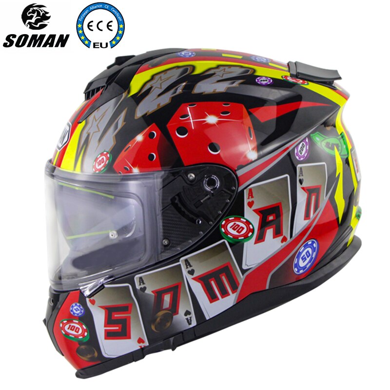 Visera Casco Moto Dual Lens Casque ECE Approved Cool Crash Helmet Full Face Motor Helmet Casque De Moto DOT Motorcycle Helmet