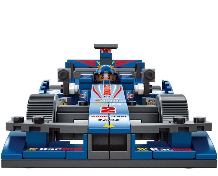 Wholesale 287pcs Building Blocks Formula 1:24 blue F1 Racing DIY Creative Bricks for Children Gift toys