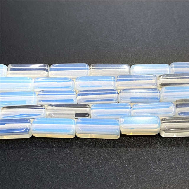 Wholesale Natural Square Tube Beads 4x13mm Lapis Lazuli Amethysts Crystal Amazonite Spacer Bead For Jewelry Making DIY Bracelet