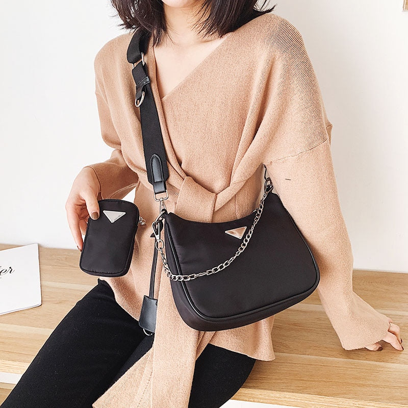 Women Bags Designer With Mini Pocket Luxury Brand Women Crossbody Bag Female Shoulder Messenger Bag Causal Luxury Handbags