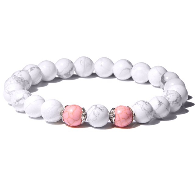 Women Bracelet Beads Pink Flower Crystal Stone Bracelets for Women Fashion 2019 Jewelry Charm Natural Stone Bangle Bracelet
