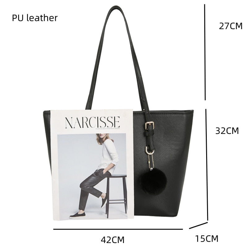 Women's Leather Tote Bags Casual Vintage Women Bags Luxury Handbags Designer Fashion Shoulder Bag Big Female Bag Shopper