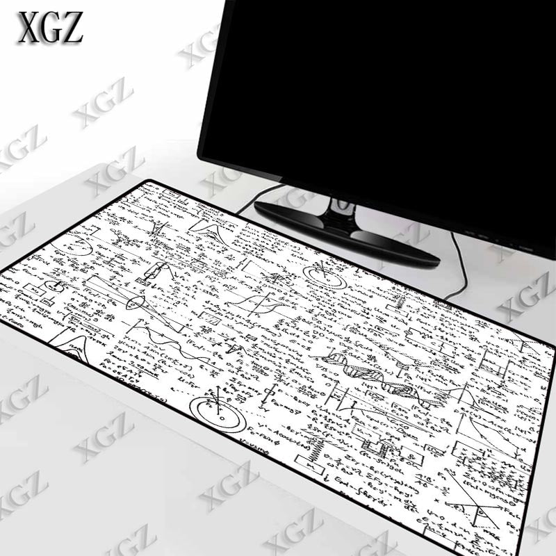XGZ Mathematical Formula Chemical Large Size Gaming Mouse Pad PC Computer Gamer Mousepad Desk Mat Locking Edge for CSGO LOL Dota