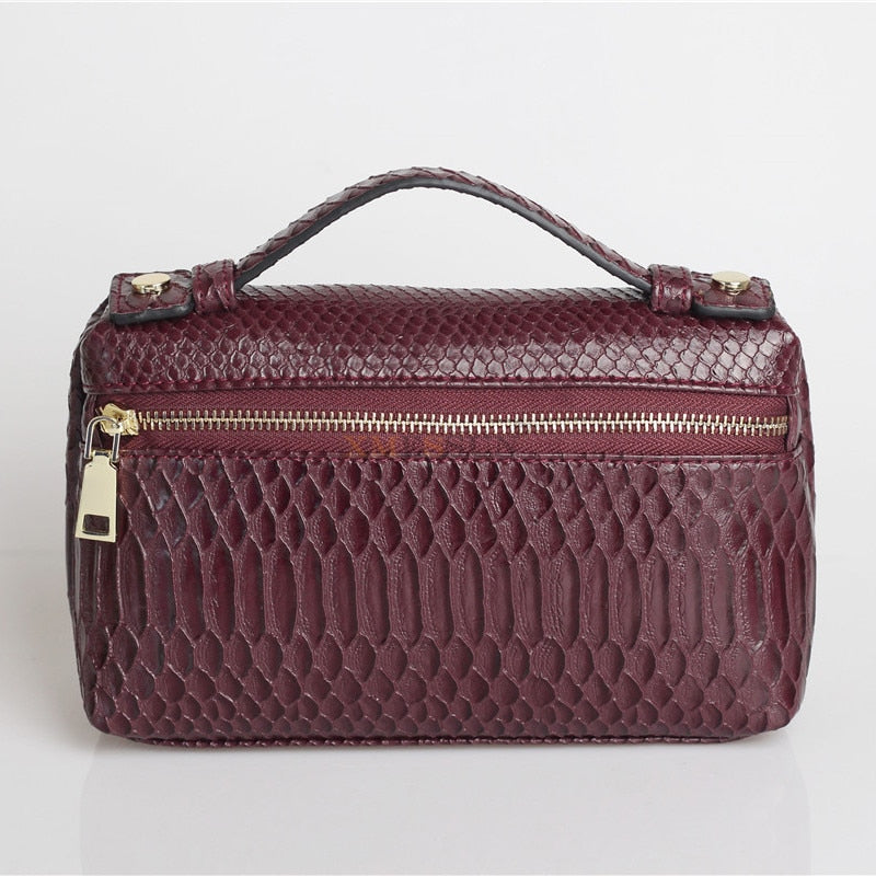 XMESSUN Fashion Embossed Python Leather Bag Pouch Big Cow Leather Clutch Bag Luxury Designer Handbag Purse Trendy Bag 2019 New