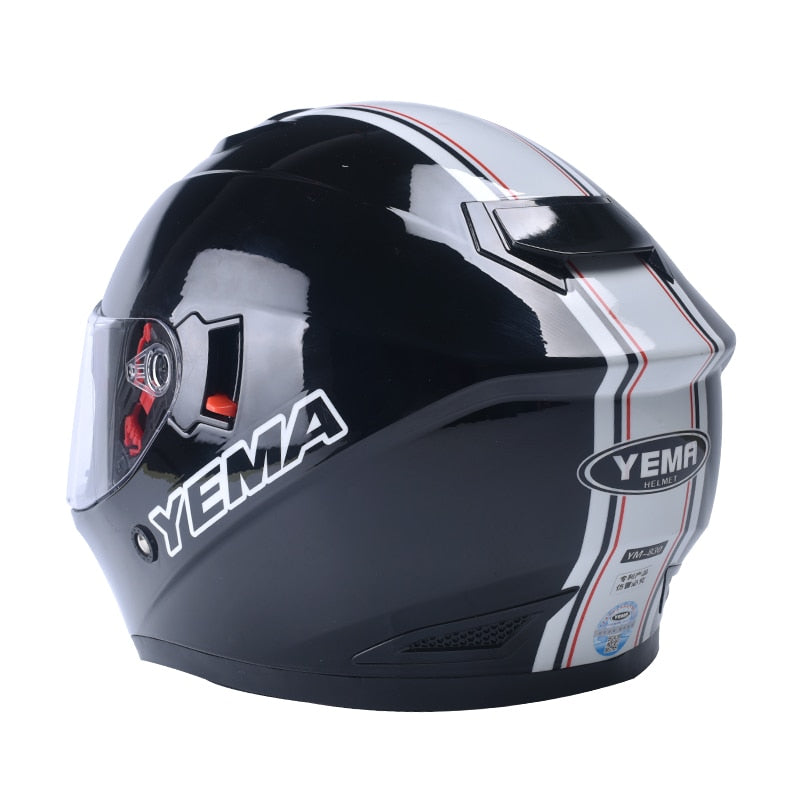 YEMA 830 Motorcycle Helmet For Men and Women Keep Warm  Prevent Fog in Winter Full Cover Electric Vehicle Helmet With Detachable