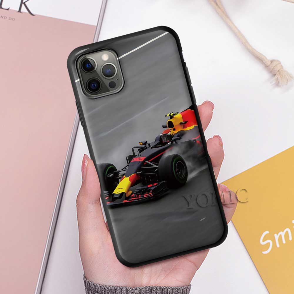 Yomic For iPhone 12 Mini 11 Pro XR XS MAX Black Soft Phone Cases for iPhone X 7 8 6 6S Plus Cover For Formula 1 Silicone Shell