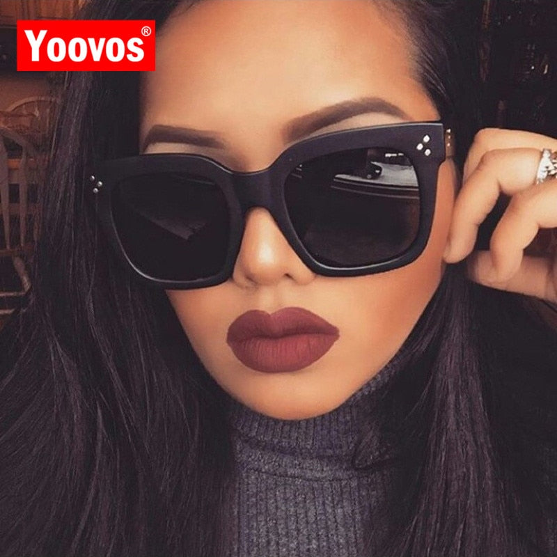 Yoovos 2019 New Square Sunglasses Women Brand Designer Retro Mirror Fashion Sun Glasses Vintage Shades Lunette De Soleil Femme