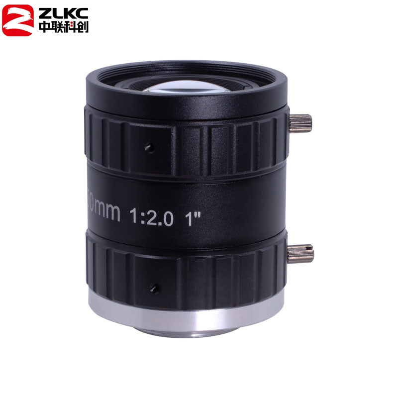 ZLKC HD 12 Megapixel Machine Vision Lens 6mm 8mm12mm  Manual Iris Zoom FA Lens for Industrial Camera C-Mount Low Distortion Lens
