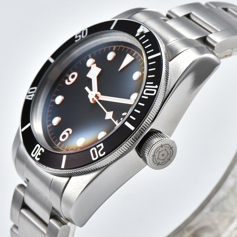 Men's mechanical self-winding black bay watch black, gold / suit, popular brand / fashion B53