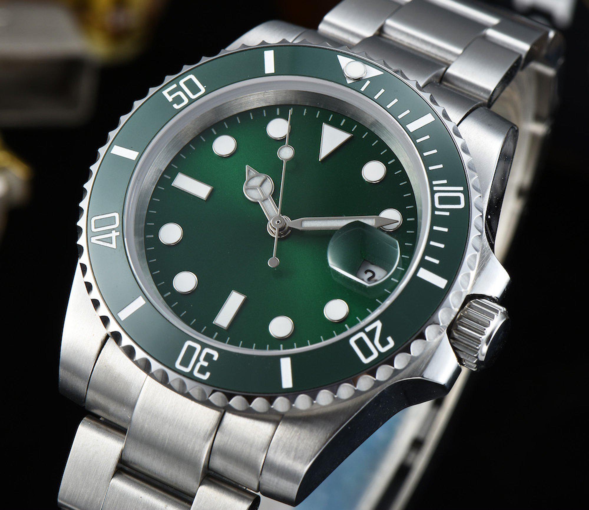 Men's self-winding watch / high quality movement Submariner 40mm green / suit, popular luxury brand / waterproof / fashion