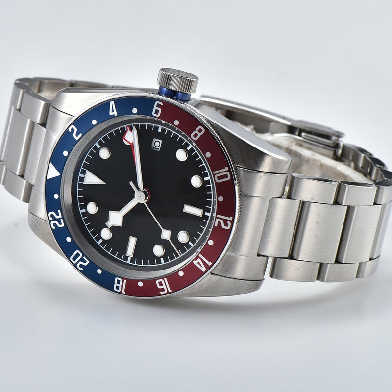 Men's Mechanical Self-winding Black Bay GMT Watch / Blue, Red / Suit, Popular Brand / Fashion B46