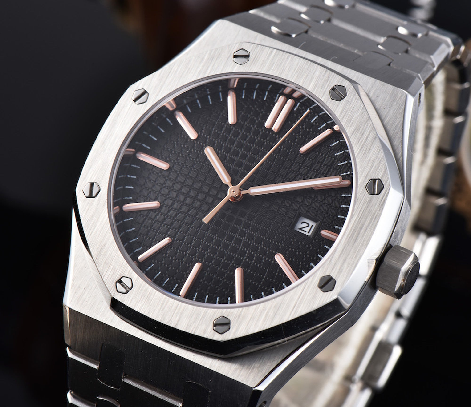 Mechanical Men's Automatic: Stainless Steel Watch Black / Rose Gold / Suit, Popular Brand / Fashion AP76
