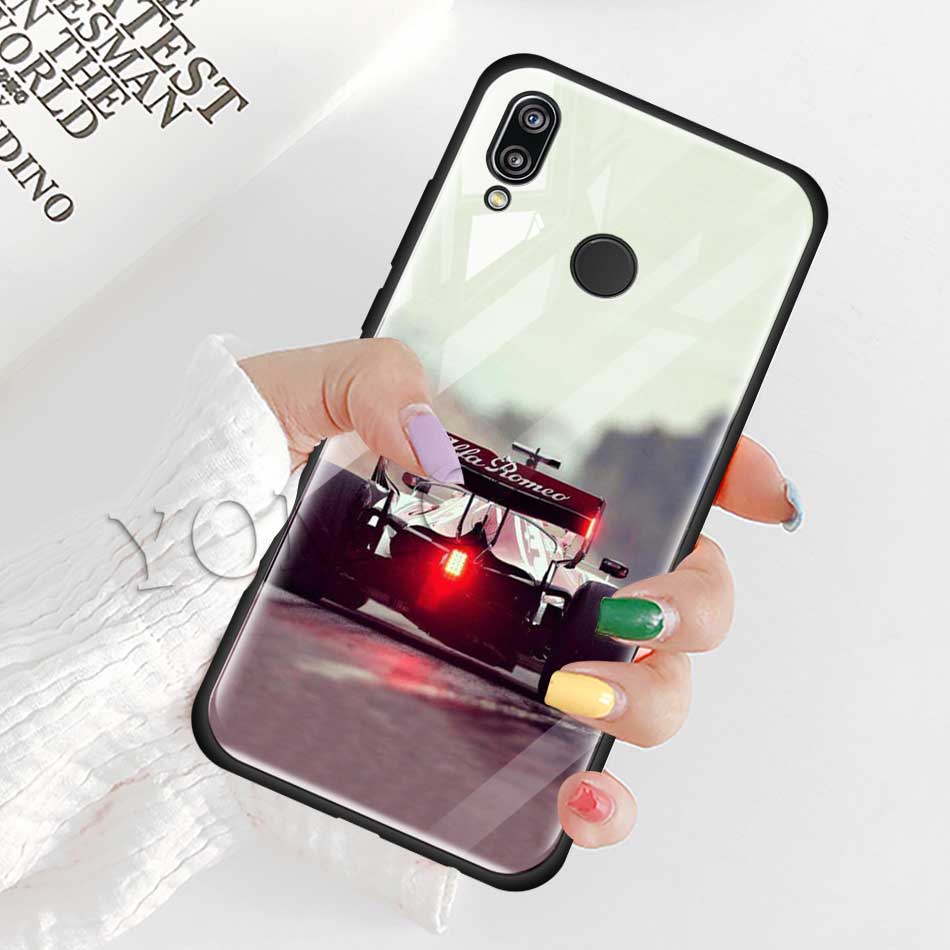 for Formula 1 Tempered Glass Cases for Huawei P30 Pro P10 P20 Lite Mate 20 Lite Honor 20 Pro 8X Phone Cover