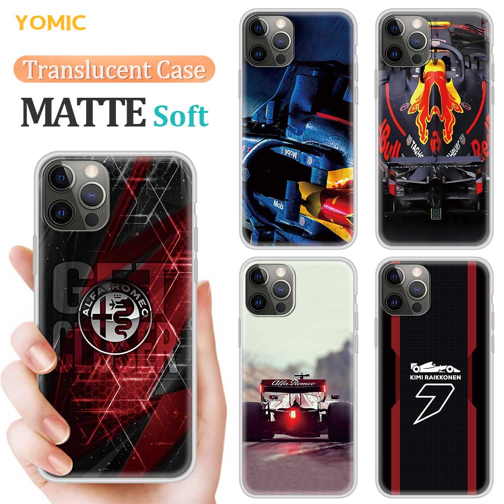 for Formula 1 Translucent for iPhone 12 mini 11 Pro XR XS MAX X 7 8 6 6S Plus Case Silicone Soft Phone Cover Matte Coque