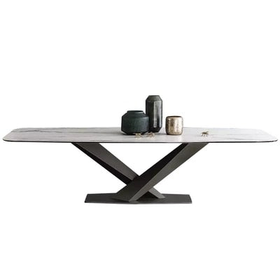 iron metal Dining Room Set Home Furniture minimalist modern marble dining table rectangle big mesa de jantar muebles comedor