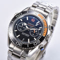 oumashi men's watch automatic Mechanical 44mm SUB diving watch chronograph function quartz watch luminous waterproof