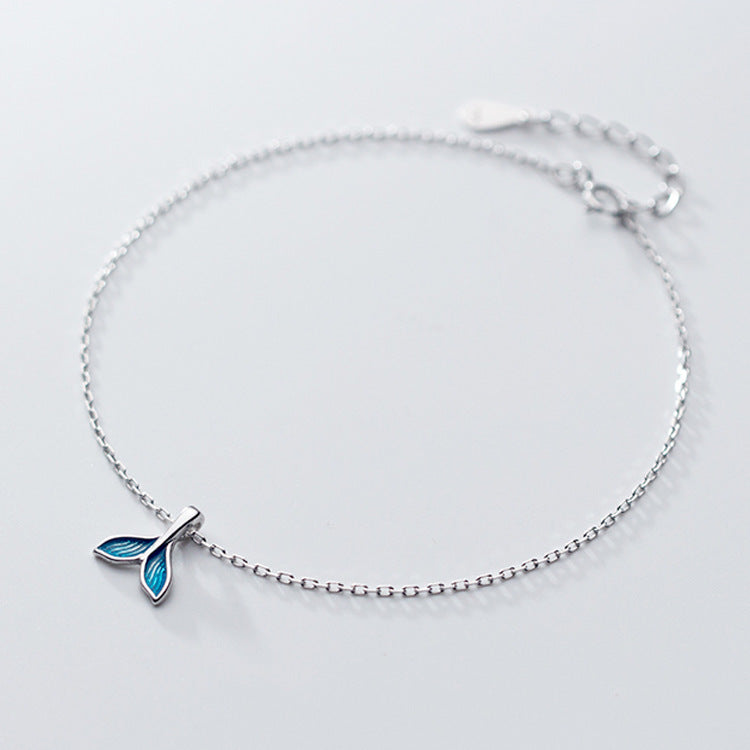 blue fishtail bracelet simple design women's jewelry