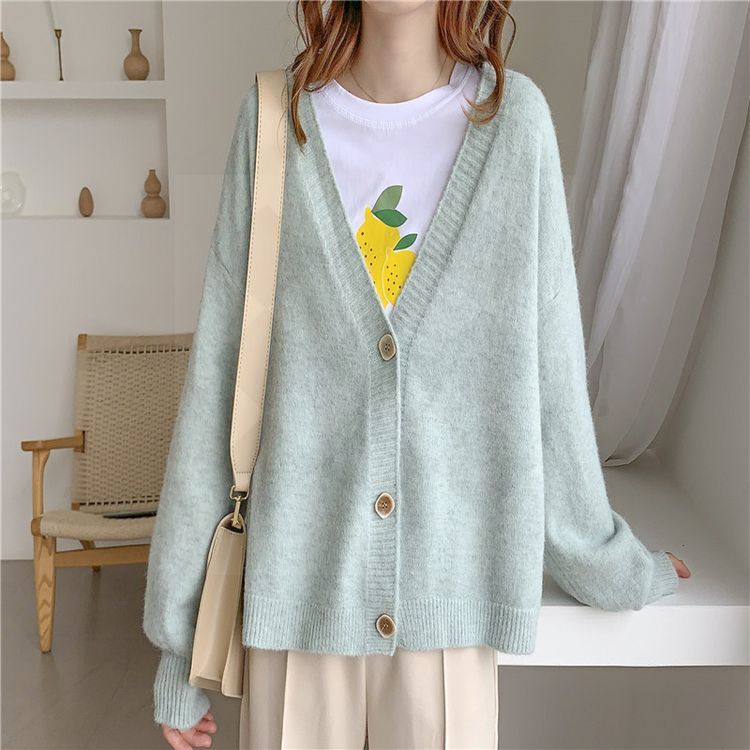 H.SA 2020 Winter Women Cardigans Cashmere Sweater Knitted Jacket Girls Korean Chic Tops Woman's Sweaters jersey knit Cardigans